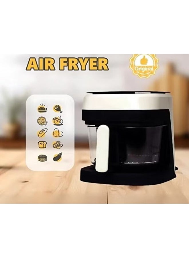 Denix  6L 2400W Air Fryer - Mini Air Fryer with Single Touch Screen, Multi-Purpose Glass Air Fryer - Image 2